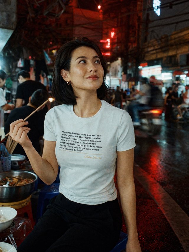The More Places I See — Women's Fitted T-Shirt in White