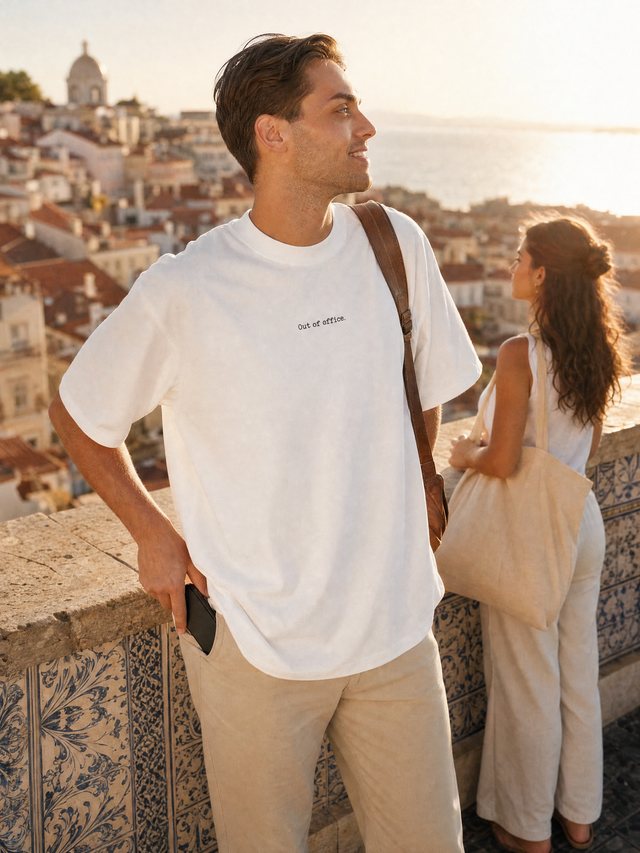 Out of Office. — Men's Classic T-Shirt in White